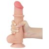 Lovetoy Sliding-Skin - herés kétrétegű dildó - 20,8 cm (natúr)
