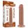 Lovetoy Sliding-Skin - tapadókorongos kétrétegű dildó - 20 cm (natúr)