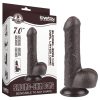 Lovetoy Sliding-Skin - herés kétrétegű dildó - 18,3 cm (barna)