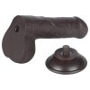 Lovetoy Sliding-Skin - herés kétrétegű dildó - 18,3 cm (barna)