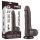 Lovetoy Sliding-Skin - herés kétrétegű dildó - 20 cm (barna)