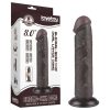 Lovetoy Sliding-Skin - tapadókorongos kétrétegű dildó - 20 cm (barna)