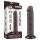 Lovetoy Sliding-Skin - tapadókorongos kétrétegű dildó - 20 cm (barna)