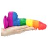 Lovetoy Prider - élethű szilikon dildó - 19cm (szivárvány)