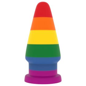Lovetoy Prider - anál tágító plug - 15cm (szivárvány)