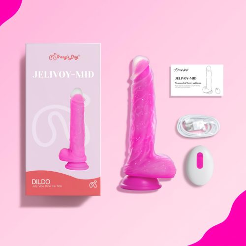 Tracy's Dog Jelivoy-Mid - élethű vibrátor - 20cm (pink)