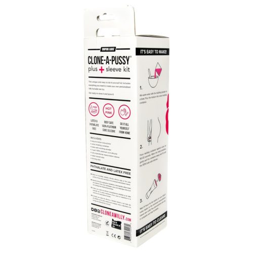 Clone-a-Pussy - puncimásoló és mandzsetta készlet (pink)