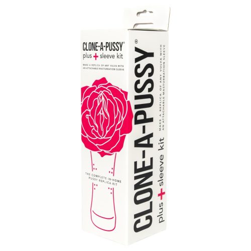 Clone-a-Pussy - puncimásoló és mandzsetta készlet (pink)