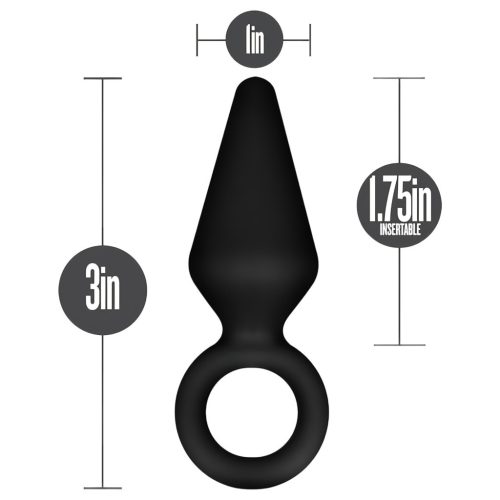 Anal Adventures Platinum S - anál plug (fekete) - kicsi