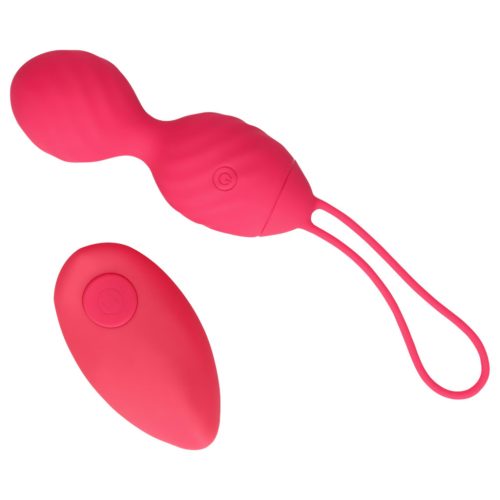 Loveline - barázdált vibrációs gésagolyó (pink)