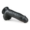 Easytoys - tapadókorongos, herés dildó (20cm) - fekete