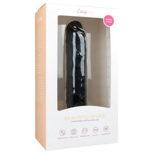 Easytoys - tapadókorongos extra nagy dildó (28,5cm) - fekete