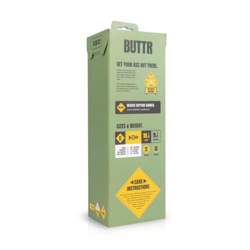 BUTTR Tactical I - tapadókorongos dildó (fekete)