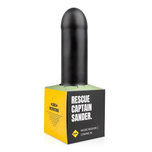 BUTTR Tactical I - tapadókorongos dildó (fekete)