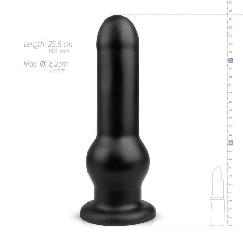 BUTTR Tactical I - tapadókorongos dildó (fekete)