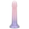 EasyToys Mermaid - csillámos dildó - 19cm (pink)